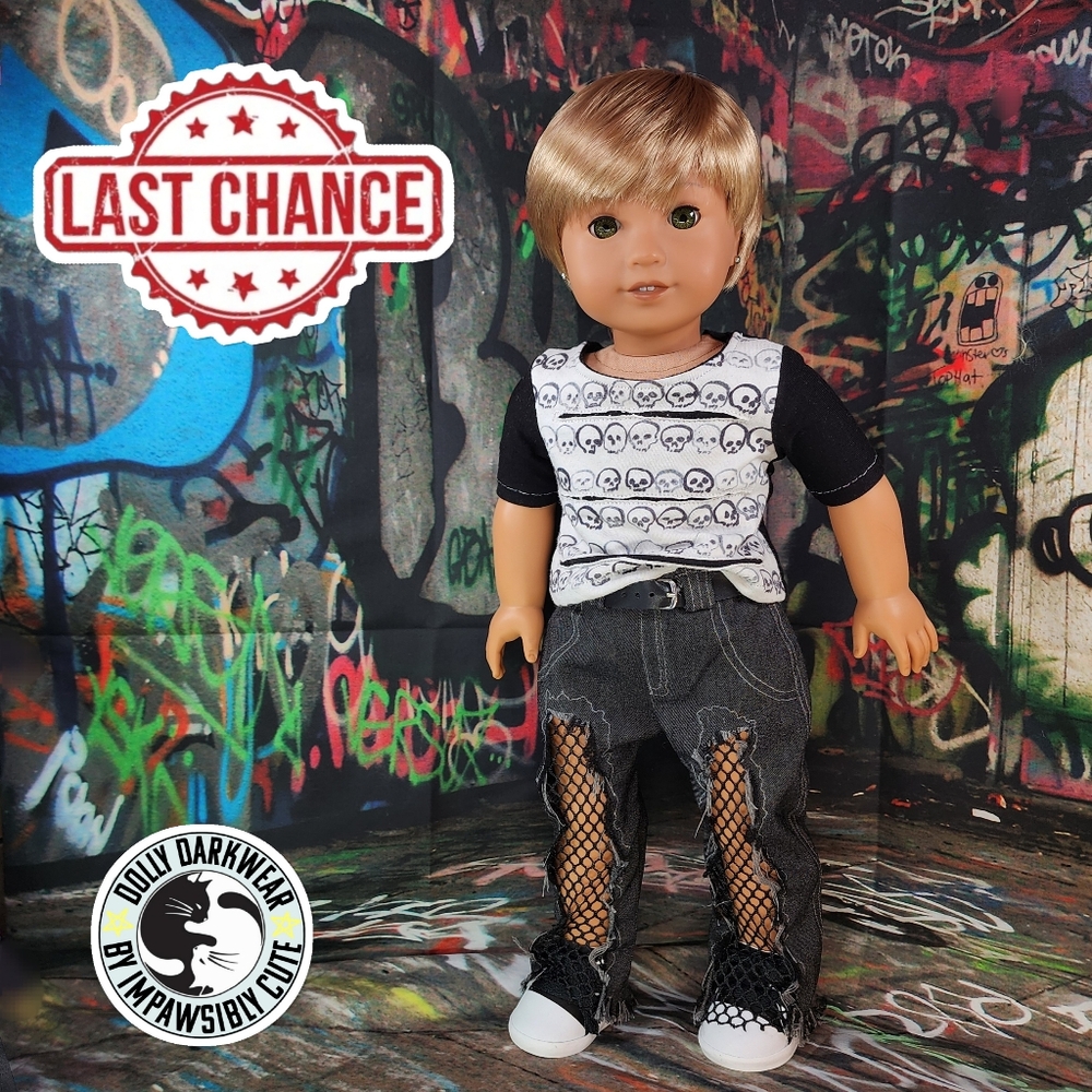 ☯Dolly Darkwear by Impawsibly Cute- Grunge Goth Streetwear Fit for 18" Dolls